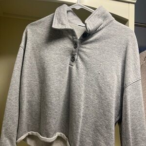 Paper Crane cropped button up sweatshirt size L